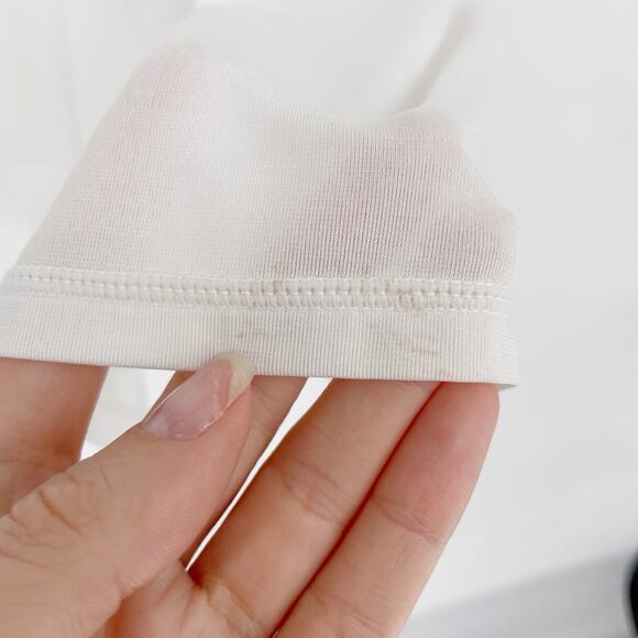 Athleta Kettlebella Small Racerback Workout Top White Mesh Back Gym Workout - Picture 8 of 8